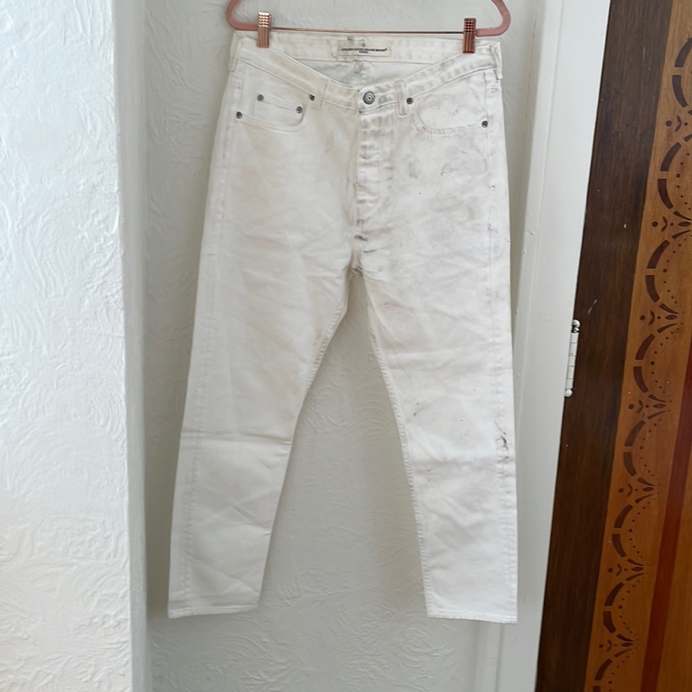 Golden Goose White Straight Leg Jeans